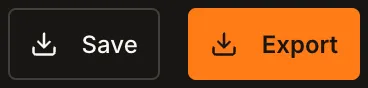 The Save and Export buttons from the top menu