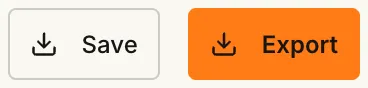 The Save and Export buttons from the top menu
