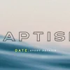 3617 Baptism HD Title Slide Baptism announcement with serene water background, inviting community to celebrate faith and spiritual renewal.