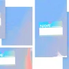 name Colorful name tags on textured backgrounds, symbolizing community and connection in church gatherings.