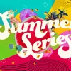 4111 - Summer Series - HD Title Slide "Summer Series" text in white with colorful background featuring butterflies, tropical elements, and geometric patterns