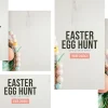 free easter egg hunt Easter Egg Hunt promotional graphics featuring colorful eggs and festive decorations, inviting community celebration and joy.