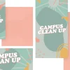 campus clean up Campus clean-up event promoting community service, fellowship, and stewardship in a vibrant, inviting design.
