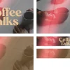 coffee talks Warm hands holding coffee cups, inviting conversation and community in a cozy, faith-centered setting.
