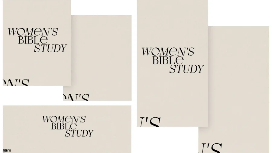 women's bible study Women's Bible Study materials promoting fellowship, faith growth, and community engagement in church activities.