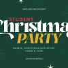 5168 Student Christmas Party HD Title Slide Student Christmas party featuring games, activities, food, and fun, celebrating community and faith during the holiday season.