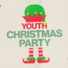 5316 Youth Christmas Party HD Title Slide Youth Christmas party invitation featuring festive elf shoes and a playful design, celebrating community and joy.