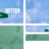 kingdom come Green directional sign against a blue sky, with the text "BECOMING BETTER," symbolizing spiritual growth and community guidance.