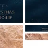 5962 - Christmas Night Of Worship Screen Graphics Starry night background with elegant text: "Christmas Night of Worship" emphasizing faith and community celebration.