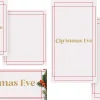 6062 - Christmas Eve Social Graphics "Elegant Christmas Eve design with gold text and red borders, adorned with festive greenery, celebrating community and faith."