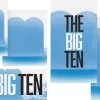 the big ten Blue tablets with "The Big Ten" text, symbolizing God's Ten Commandments, emphasizing faith and biblical teachings.