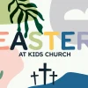 6205 - Easter Kids_HD Title Slide Celebrate the joy of Easter with our vibrant Kids Church template, featuring playful pastel colors and inspirational imagery perfect for your church media announcements.