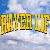 6253 prayer life hd title slide Bold yellow text reading "PRAYER LIFE" against a bright blue sky with fluffy white clouds, symbolizing faith and connection.