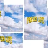 6253 prayer life social graphics Bright blue sky with fluffy clouds featuring the text "PRAYER LIFE" in bold yellow, symbolizing faith and community.