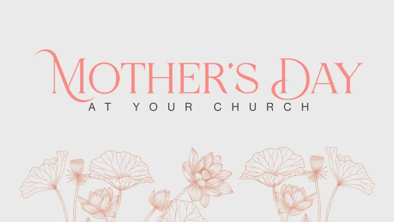 Mother's Day celebration at church, featuring floral designs symbolizing love, faith, and community.