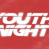 youth night Bold text reads "YOUTH NIGHT" on a vibrant red background, inviting community engagement and spiritual growth for young people.