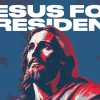6561 - Jesus For President - HD Title Slide This "Jesus for President" template captures a bold and impactful design, perfect for church media campaigns aiming to inspire and engage the congregation. The striking imagery and modern typography convey a powerful message of faith and leadership.