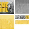 6595 same jesus screen graphics "Bold text 'SAME Jesus' overlays illustrated scenes of Jesus with followers, symbolizing faith and community."