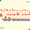 6604 - Celebrate Freedom - HD Title Slide This retro "Celebrate Freedom" event graphic is perfect for your church's Independence Day celebration. The nostalgic design with bold typography and classic red, white, and blue colors brings a unique and memorable feel to your event promotions.