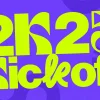 6790 - 2K25 Kickoff - HD Title Slide Bold typography displaying "2k25 kickoff" in neon yellow text against deep purple background with geometric pattern elements