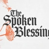 6957 - The Spoken Blessing - HD Title Slide "The Spoken Blessing" sermon series church media graphic with black gothic typography and coral floral illustrations on cream background