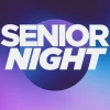 7026 - Senior Night - HD Title Slide Bold white "Senior Night" text on purple and blue gradient background for church senior recognition event