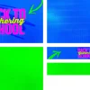 7247 - Back To School GatheringScreen Graphics Back to Gathering School text with vibrant blue-green background, emphasizing community and church activities.