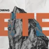 7283 becoming peter hd title slide Bold text "Becoming PETER" over a rocky mountain, symbolizing faith, strength, and the foundation of community in Christ.