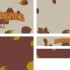 7376 - Friendsgiving Screen Graphics Colorful autumn leaves frame the word "FRIENDSGIVING," symbolizing community, gratitude, and fellowship in faith.
