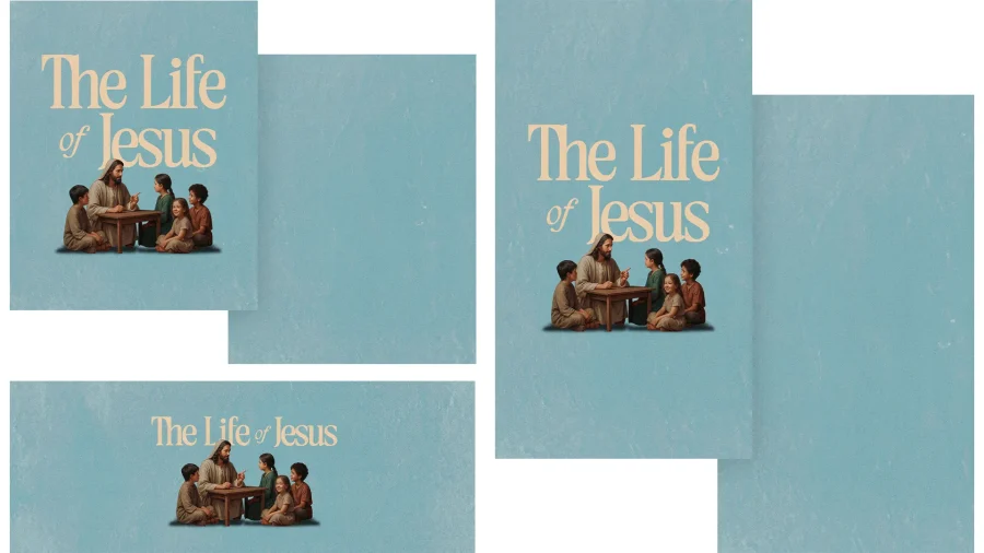 "Jesus teaches children around a table, highlighting faith, community, and the essence of His life and teachings."