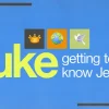 7400 Luke HD Title Slide "Colorful graphic featuring 'Luke' and icons symbolizing faith, community, and spiritual growth in knowing Jesus."