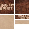 7437 - Walking By The Spirit Screen Graphics "Walking by the Spirit" text on textured backgrounds, symbolizing faith and spiritual journey in community worship.
