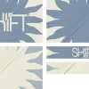 7500 - Shift Screen Graphics Blue and cream abstract design with the word "SHIFT," symbolizing transformation and spiritual growth in faith.
