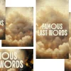 7514 - Famous Last Words Social Graphics Text reads "Famous Last Words" over a backdrop of soft, ethereal clouds, evoking themes of reflection and faith.