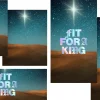7517 - Fit For A King Social Graphics Starry night sky over desert sand with "Fit for a King" text, symbolizing worship and faith in a spiritual journey.