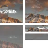 7546 - Fresh Wind Screen Graphics Majestic mountains under a vibrant sky, with the phrase "Fresh Wind" symbolizing renewal and spiritual inspiration.