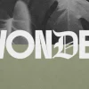 7570 Wonder HD Title Slide Bold text "WONDER" on a textured background, symbolizing faith, awe, and community in worship and service.