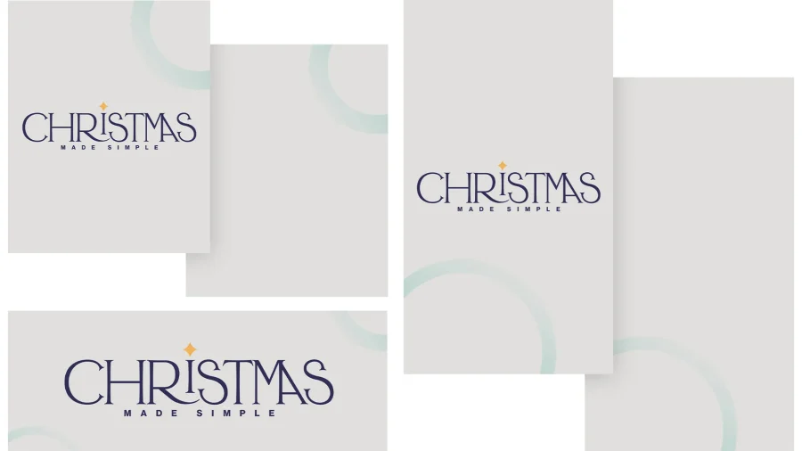 "Elegant design featuring 'Christmas Made Simple' text, symbolizing faith, community, and the joy of the holiday season."