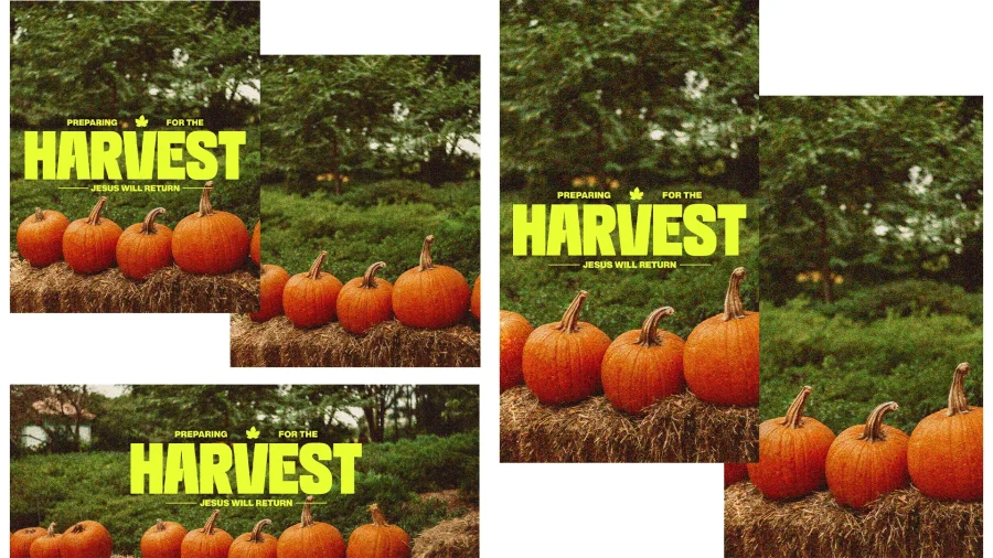 Preparing for the harvest with pumpkins, symbolizing abundance and faith, reminding us of Jesus' return.