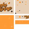 7615 - Thanksgiving Screen Graphics "Warm, festive design featuring 'Thanks Giving' text with colorful dots, symbolizing gratitude and community spirit."