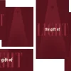 7684 the gift of light social graphics "Stylized text reads 'the gift of LIGHT' on a deep red background, symbolizing hope and faith during worship."