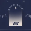 7692 the gift of light hd title slide "Nativity scene with a star, symbolizing the gift of light and hope during Christmas at your church."