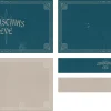 7703 christmas eve screen graphics Elegant design featuring "Christmas Eve" text, framed in rich teal and soft beige, evoking a spirit of worship and celebration.