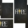 7706 a thrill of hope social graphics "Thrill of Hope for Christmas Eve, featuring a bright star against a dark, starry background, symbolizing faith and community."