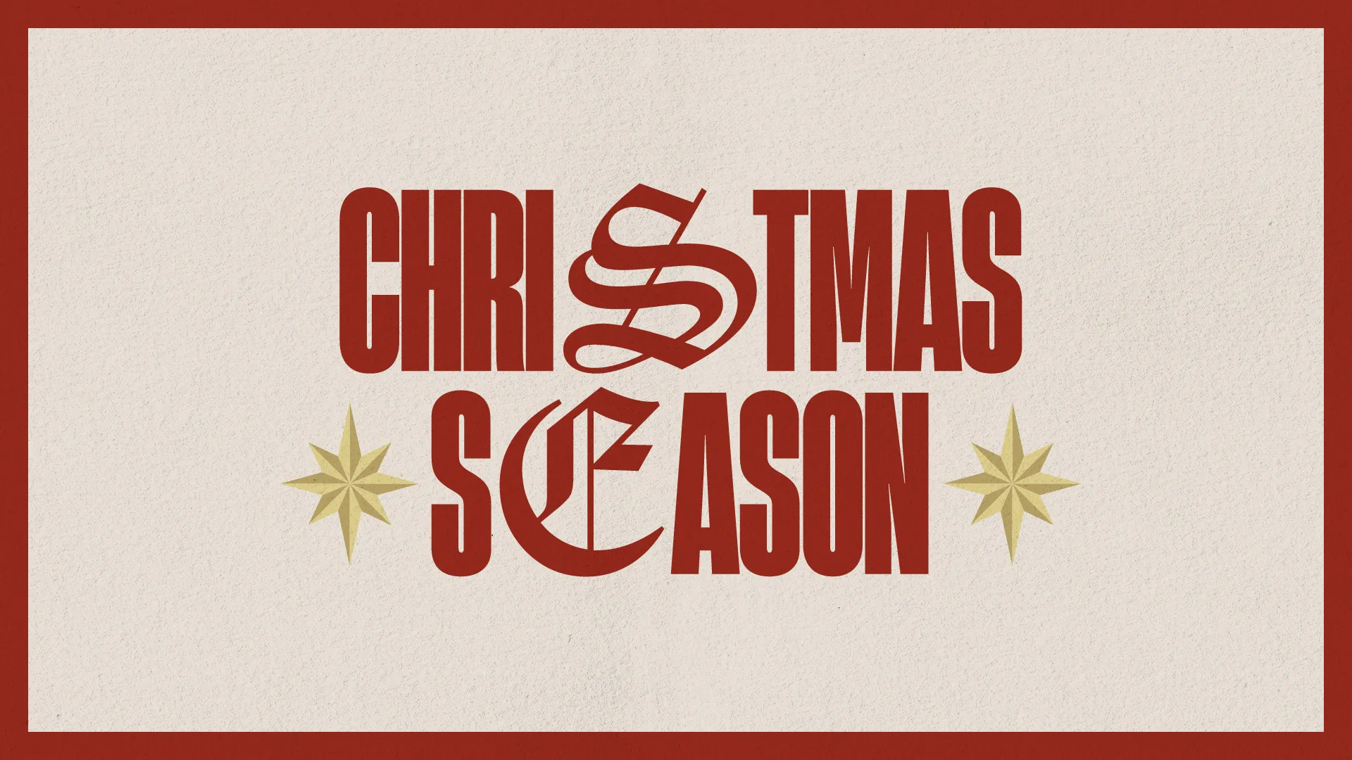 "Bold text reading 'Christmas Season' with golden stars, symbolizing joy, community, and the celebration of faith."