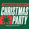 7720 christmas party hd title slide Ministry Christmas Party announcement, inviting community celebration and fellowship in a festive spirit.