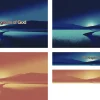 7736 the kingdom of god screen graphics Serene landscapes with flowing rivers and hills, featuring the text "The Kingdom of God" in warm tones.