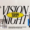 7739 young adult vision night hd title slide "Vision Night for young adults, inviting community engagement and spiritual growth, with elegant church imagery."