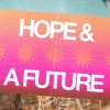 7767 hope and a future hd title slide Bright sign displays "HOPE & A FUTURE" with sunburst graphics, symbolizing faith and optimism for the community.