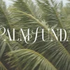 7774 palm sunday hd title slide Green palm fronds with elegant text "Palm Sunday," symbolizing celebration and worship in the Christian faith.